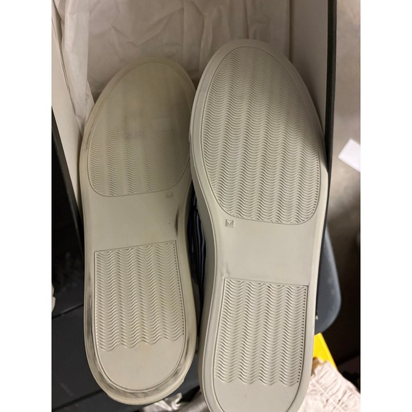 MJ Striped Slip On Sneakers Macchiaj Shoe Navy Blue White‎ Mens Shoes - Picture 3 of 5